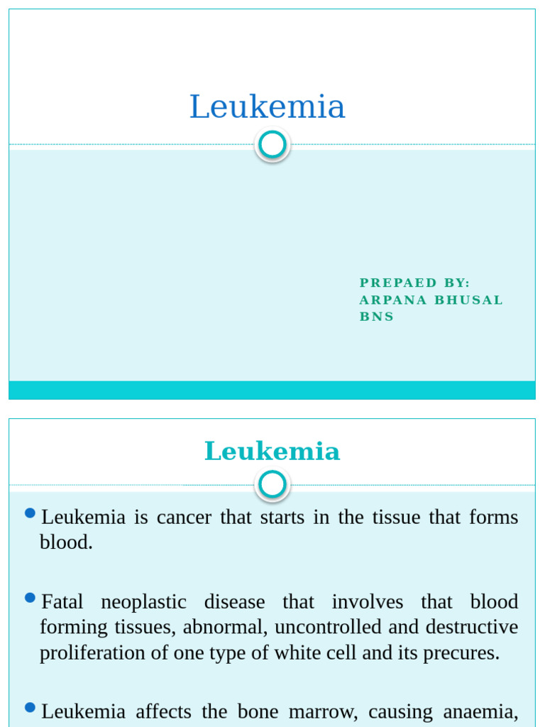 Leukemia 220914124535 6e7d77ad | PDF | Leukemia | Bone Marrow