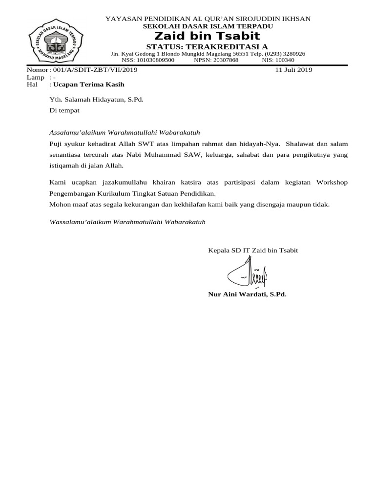 Ucapan Terima Kasih Pdf