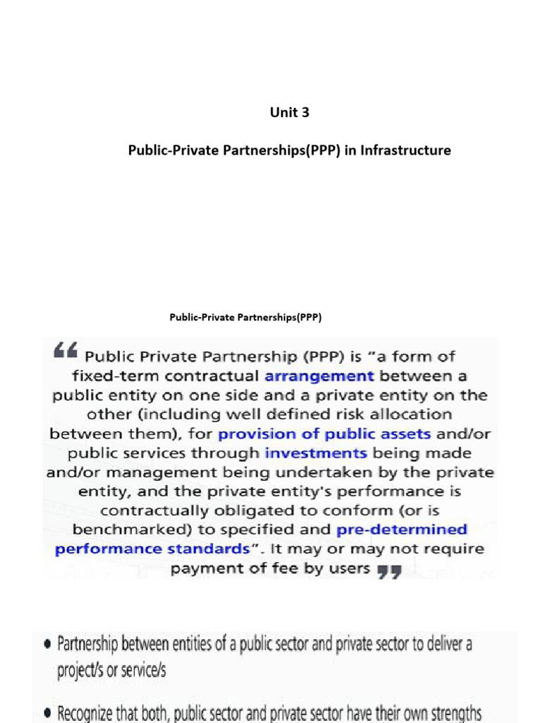 Public-Private Partnerships in Infrastructure | PDF | Non Governmental ...