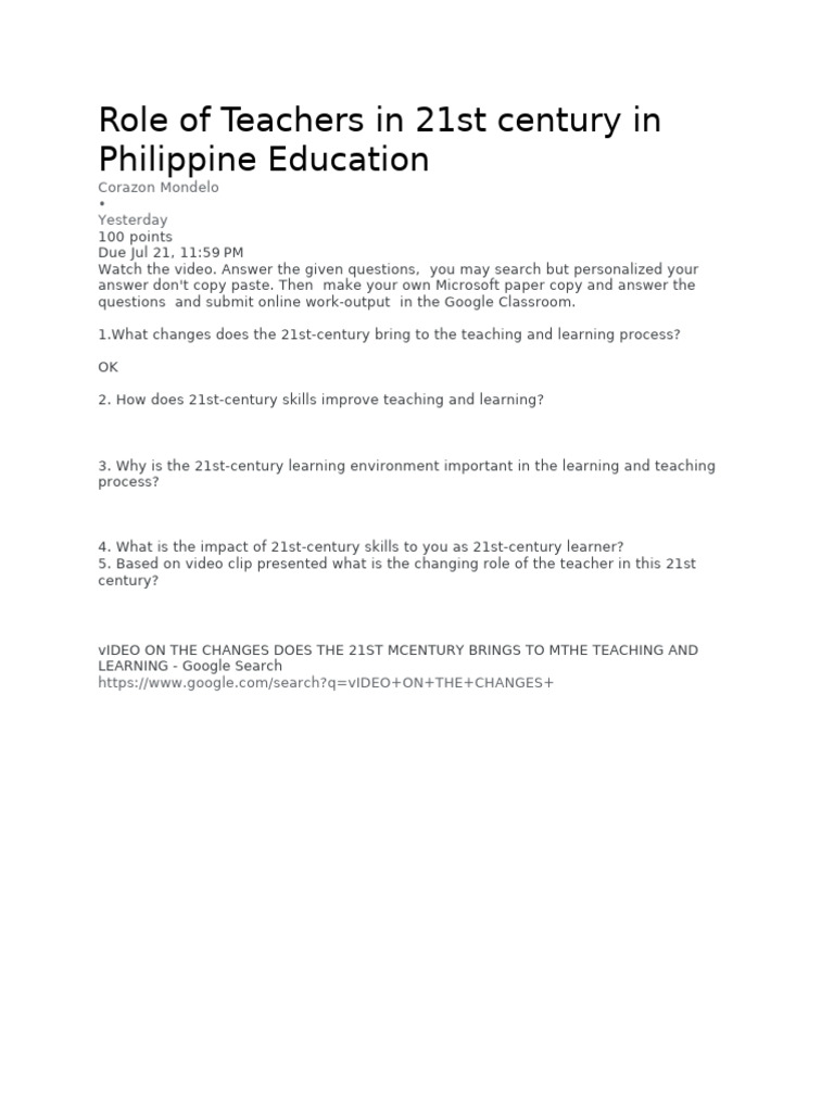21st Century Teaching in the Philippines | PDF