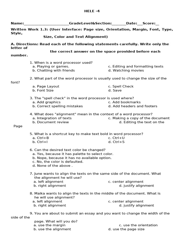 W W 1 3 Pdf Microsoft Word Written Communication