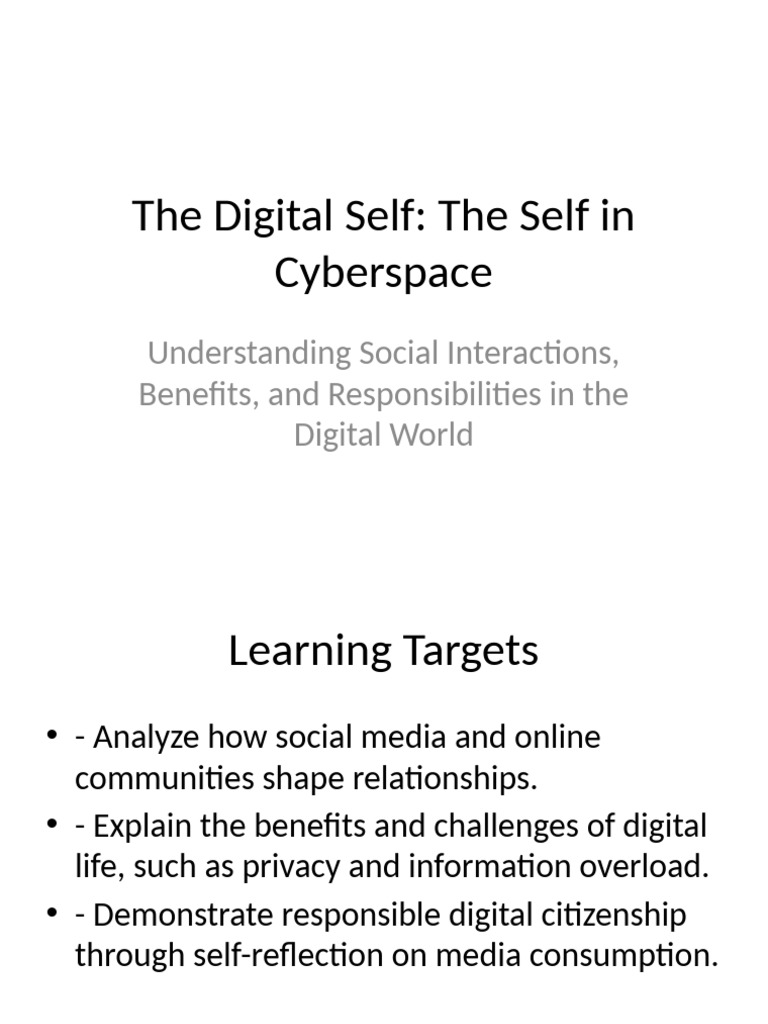 Navigating Digital Self in Cyberspace | PDF | Popular Culture & Media ...