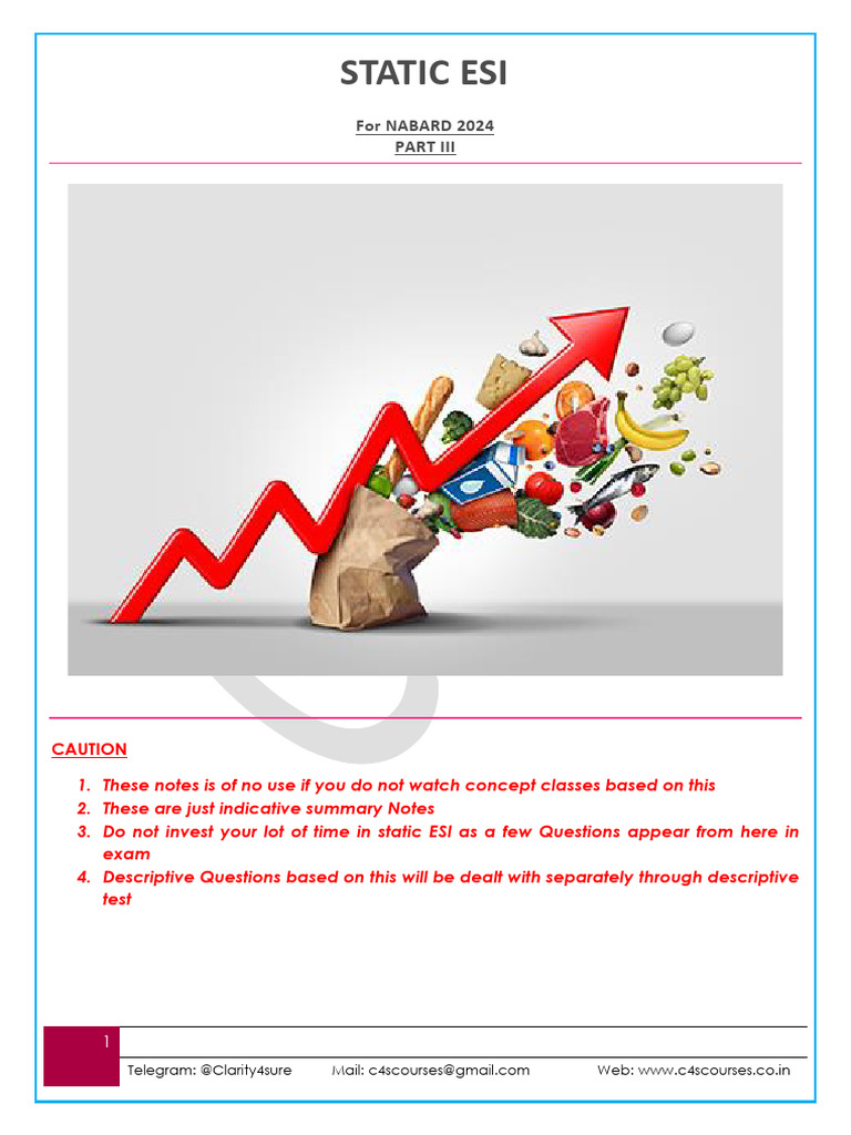 Inflation Overview for NABARD 2024 | PDF | Cost Of Living | Inflation