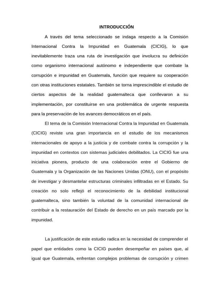 Impacto de la CICIG en Guatemala | PDF | Guatemala | Ciencias Políticas