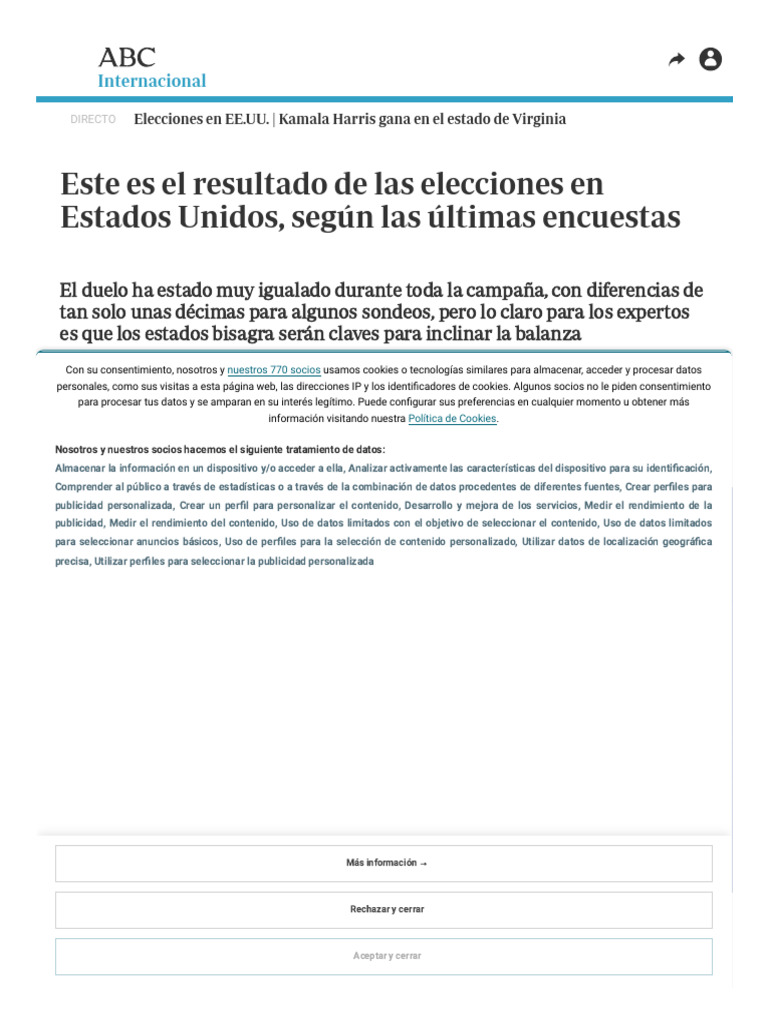 Este Es El Resultado de Las Elecciones en Estados Unidos, Según Las ...