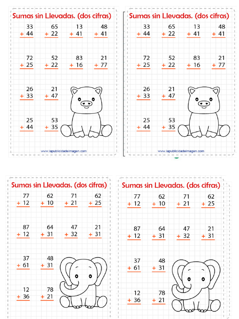Sumas Sin Llevar 2 | PDF