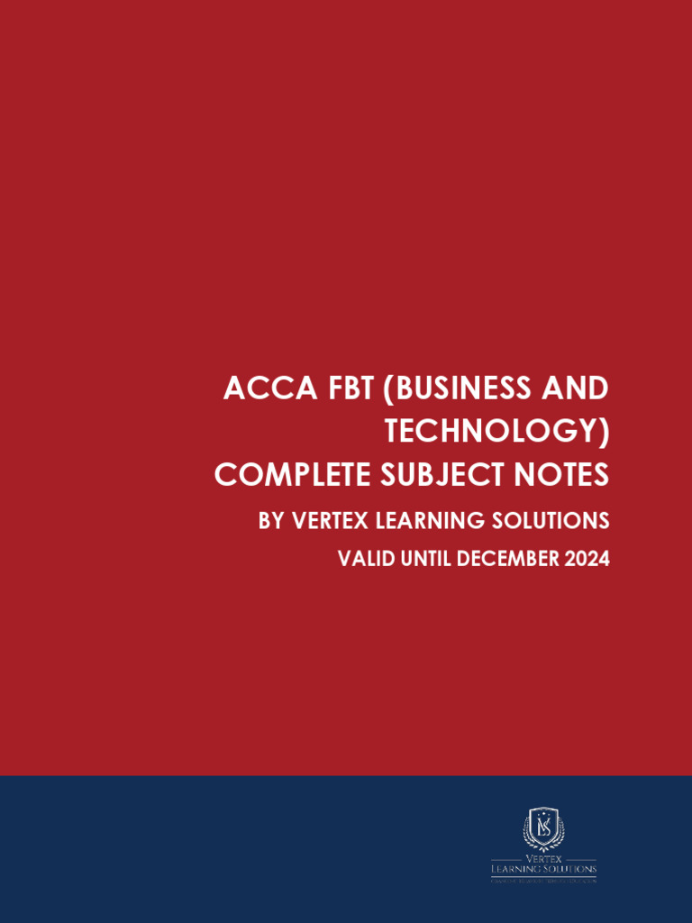 ACCA FBT Business and Technology Notes | PDF | Outsourcing | Swot Analysis