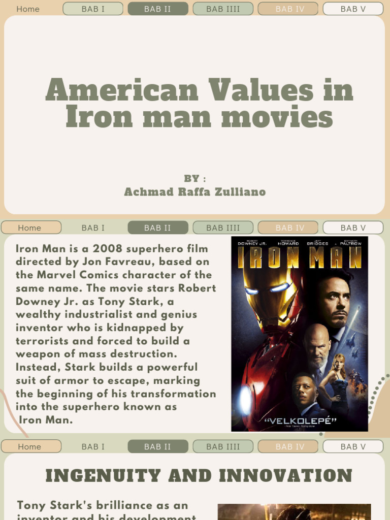 American Values in Iron Man Movies | PDF