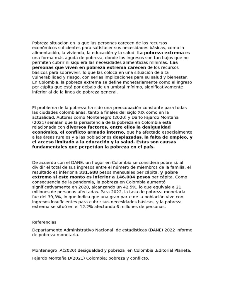 Pobreza y Pobreza Extrema | PDF | Política | Ciencias sociales