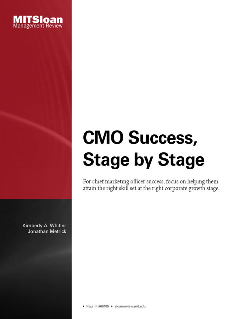 Cmo Success Stage by Stage | PDF | Business
