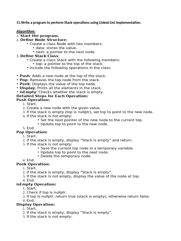 Algorithm start the program define node structure pdf computer