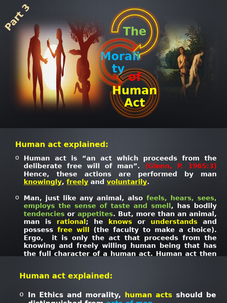 Understanding Human Acts and Morality | PDF | Free Will | Reason