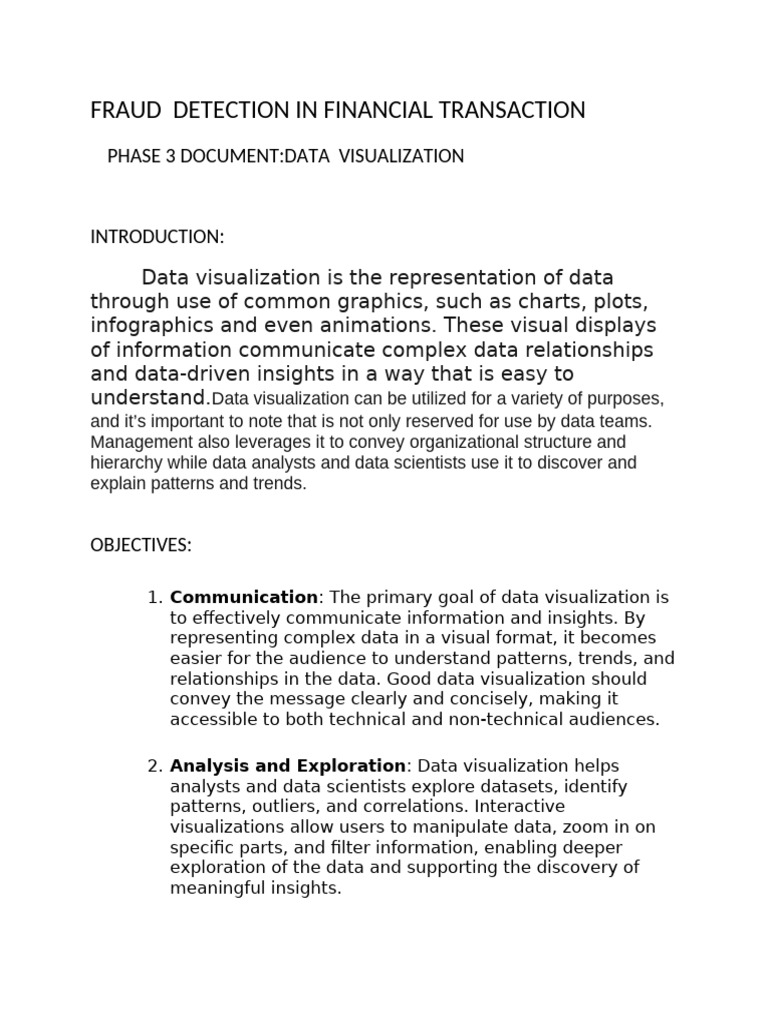 Data Visualization for Fraud Detection | PDF