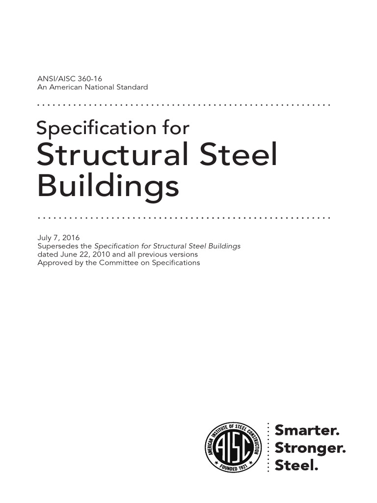 Structural Steel Buildings: Specification For | PDF