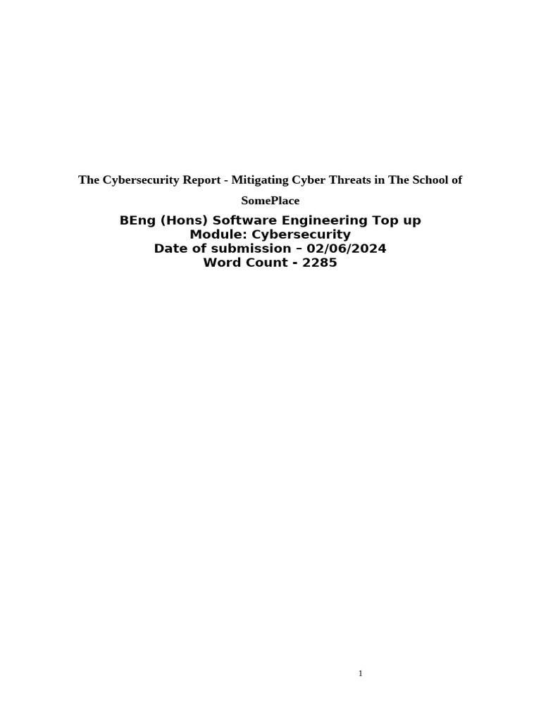 Cybersecurity Assessment for Schools | PDF | Security | Computer Security