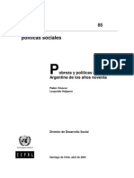 Vinocour y Halperin 2004 Pol - Social Argentina 90