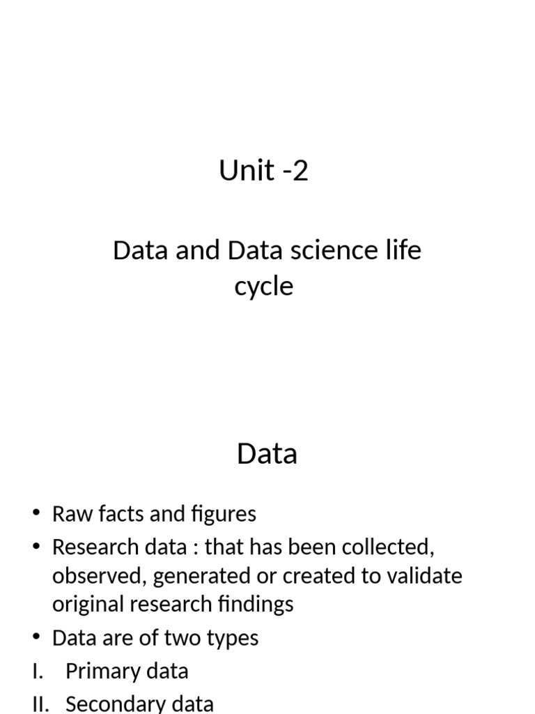 Unit 2 PPT (BA) | PDF | Data | Machine Learning