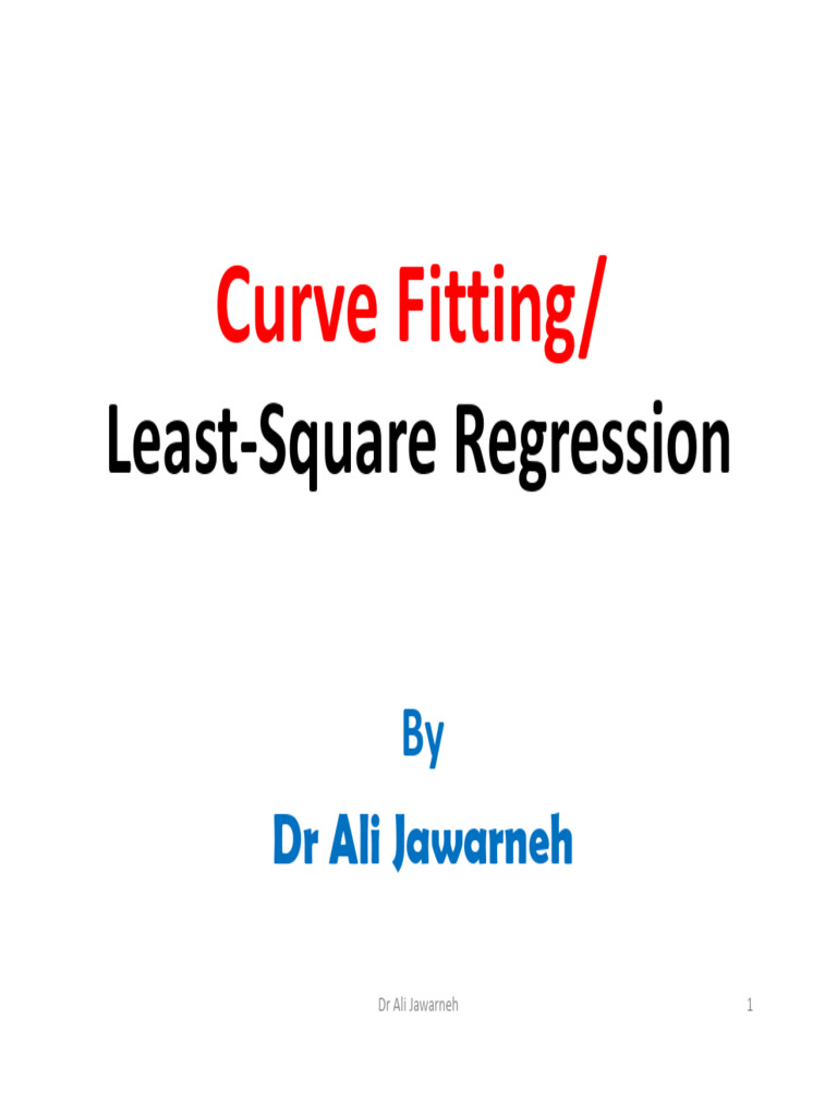 Curve Fitting and Regression Techniques | PDF | Errors And Residuals ...