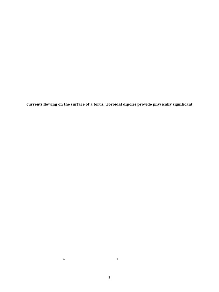 Electromagnetic Toroidal Dipole Dynamics | PDF | Dipole | Metamaterial