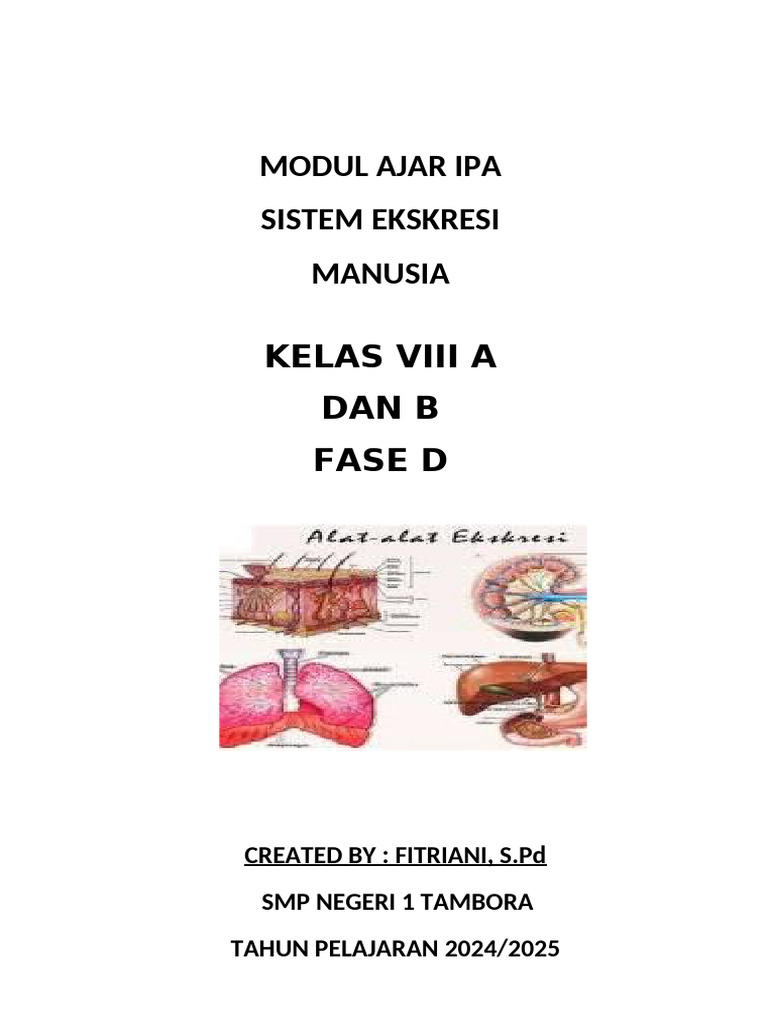 Modul Ajar Sistem Ekskresi