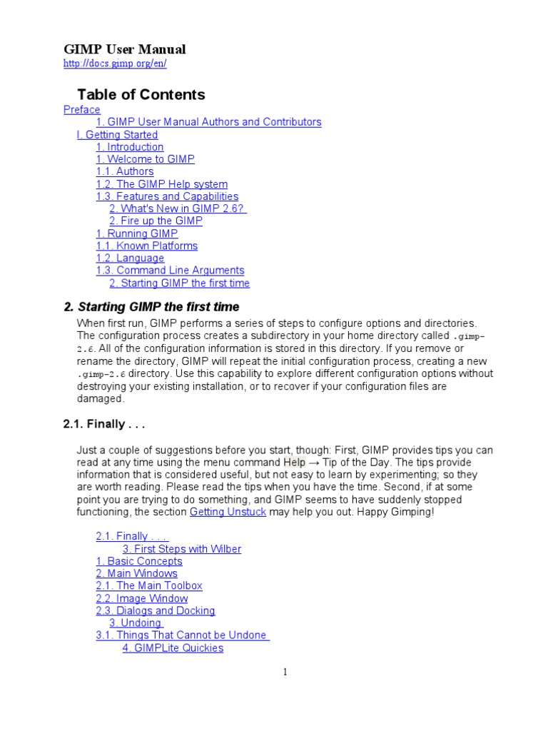 GIMP User Manual | Computer Graphics | Graphics