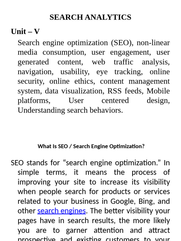 SEO Strategies for User Engagement | PDF | Search Engine Optimization ...