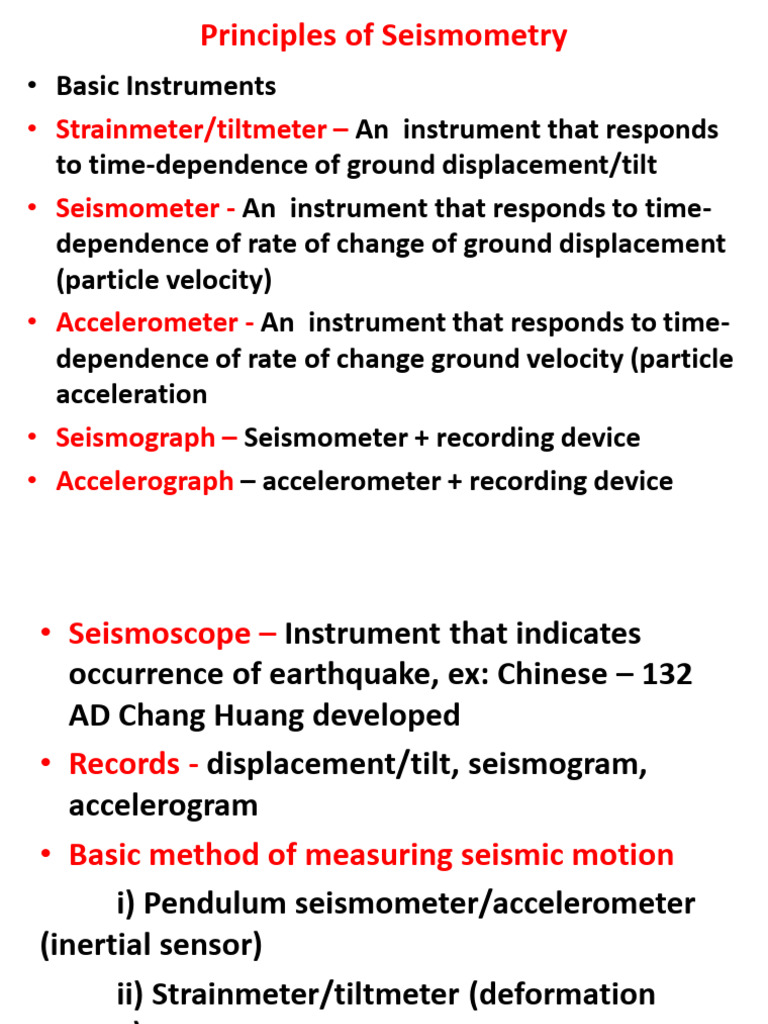 Seismometry Instruments and Earthquake Magnitude | PDF | Moment ...