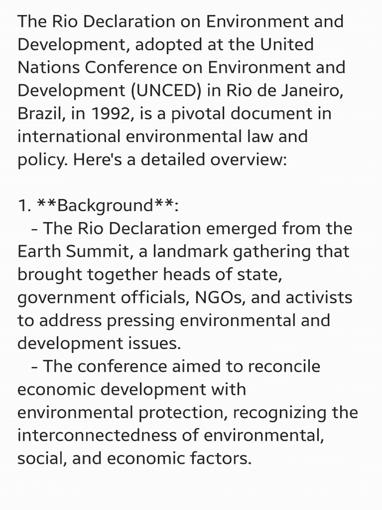Rio Declaration - 240515 - 085419 | PDF