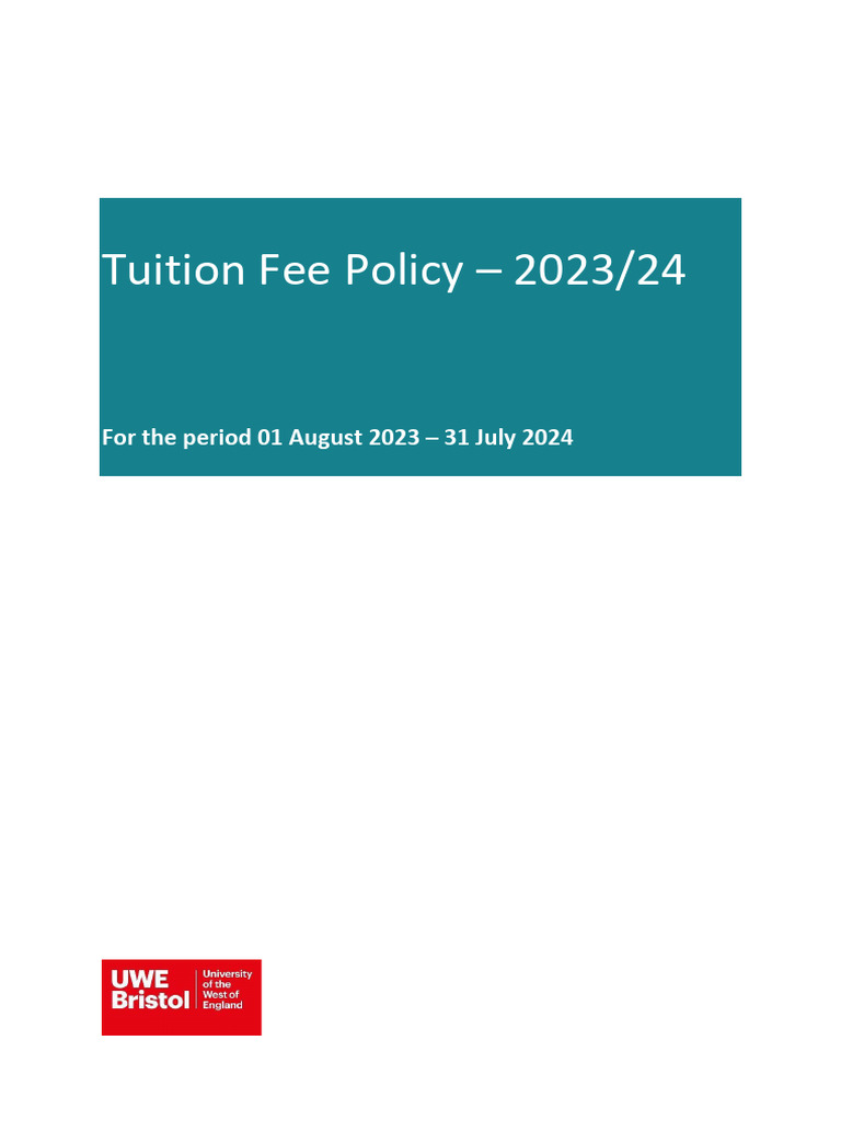 Tuition Fees Guide for 2023/24 | PDF | Postgraduate Education | Master ...