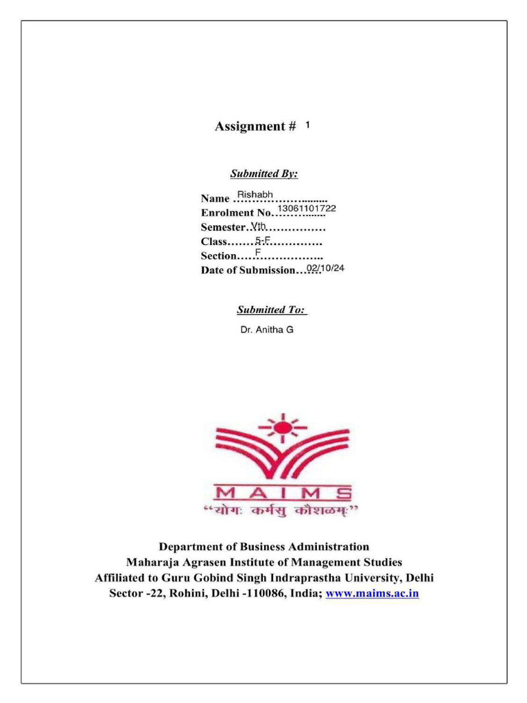 Rishabh MA1 | PDF