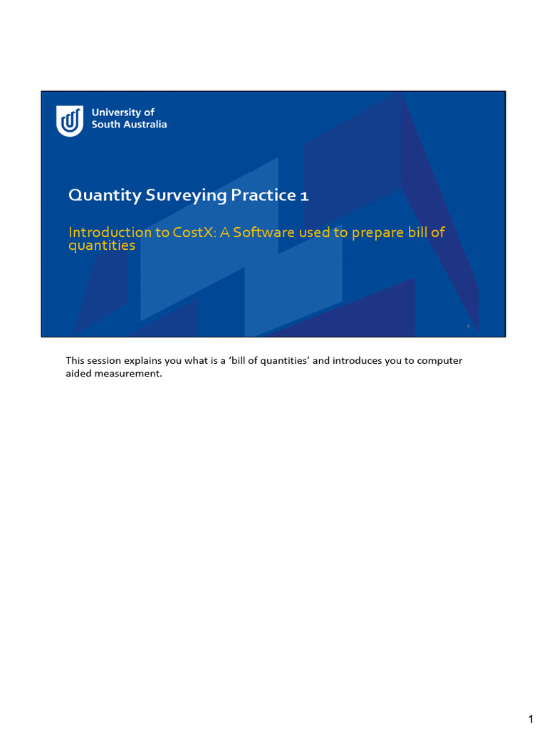 1.2 - Introduction To Cost X | PDF | Surveying | Real Estate Appraisal