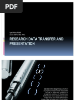 Research Data Transfer and Presentation