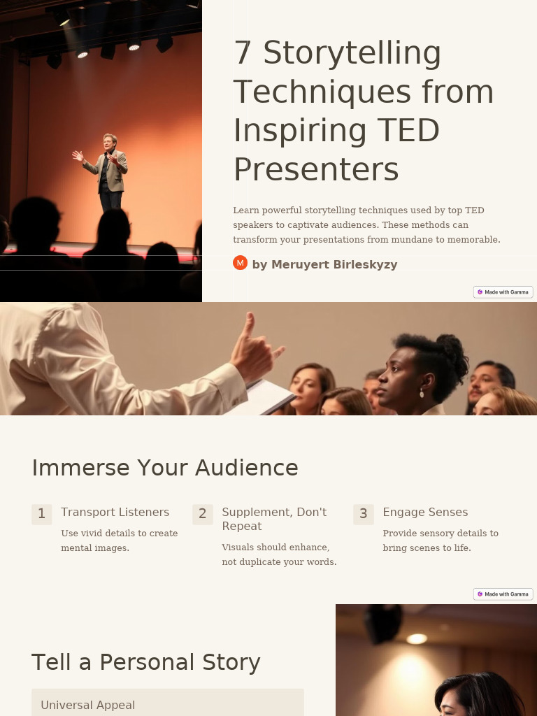 7 TED Storytelling Techniques | PDF | Storytelling