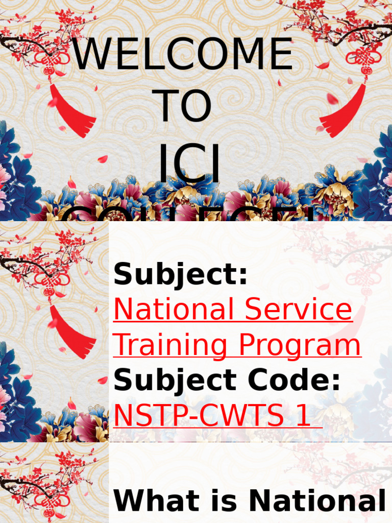NSTP-CWTS Course Overview | PDF | First Aid