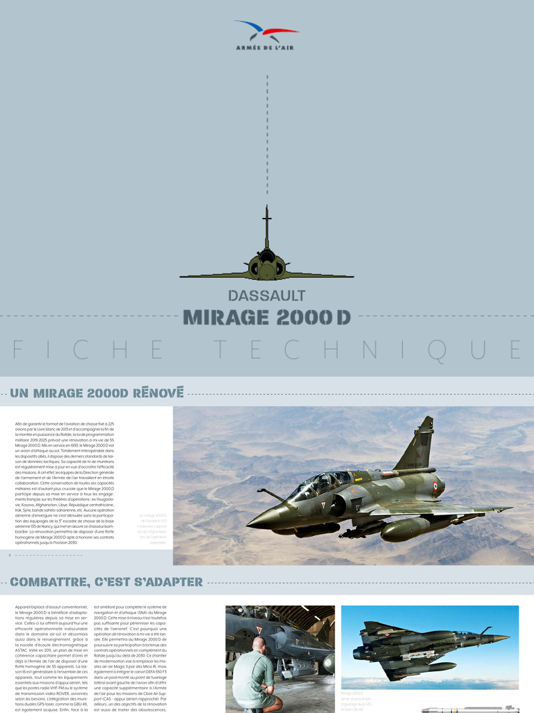 Rénovation du Mirage 2000D jusqu'en 2030 | PDF | Monoplan | Avion