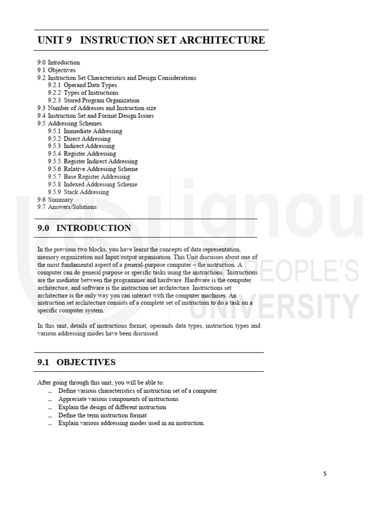 Instruction Set Architecture Overview | PDF | Data Type | Central ...