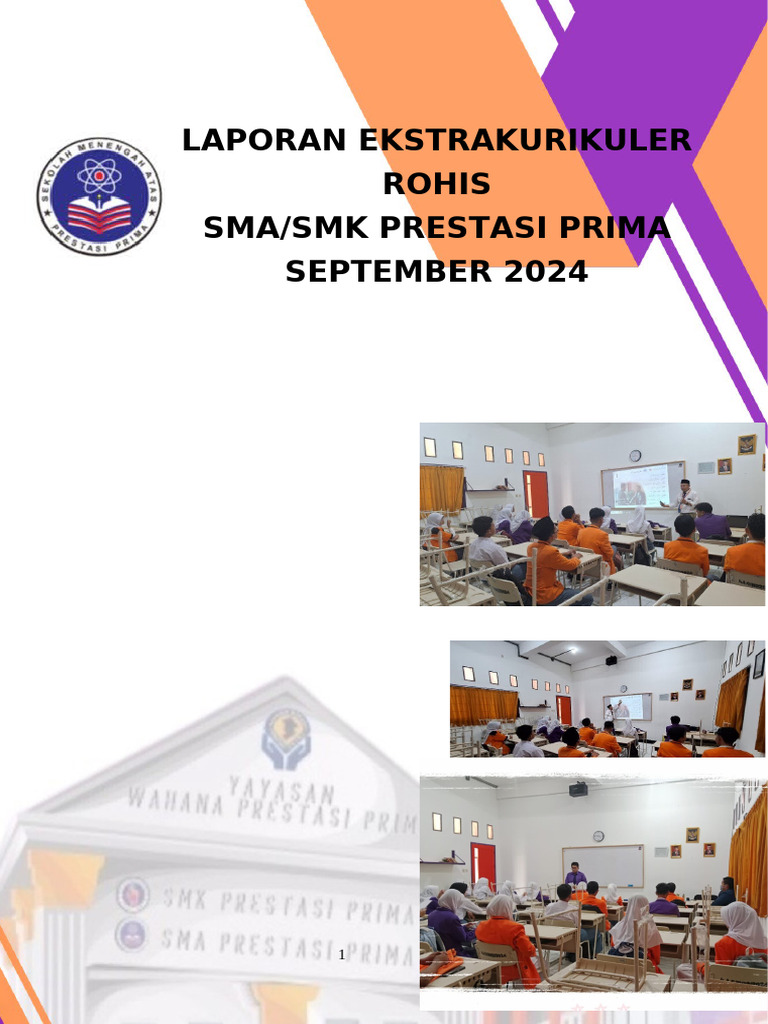 Laporan Kegiatan Ekstrakurikuler Rohis 2024 | PDF