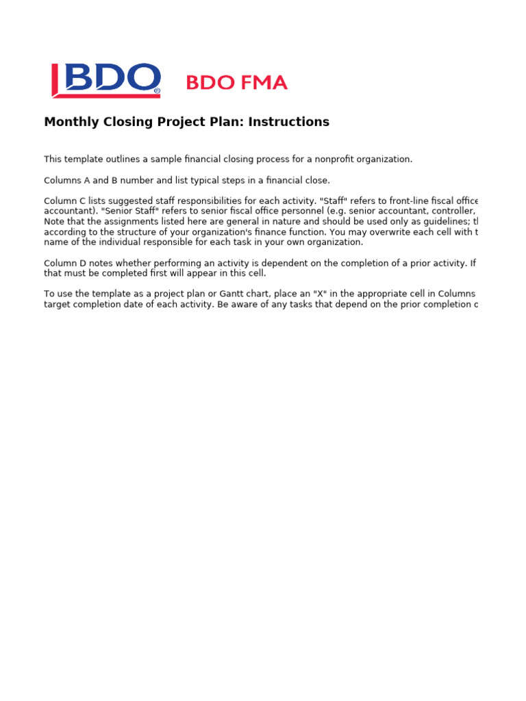 Nonprofit Financial Closing Template | PDF | Expense | Accounts Payable