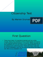 Citizenship Test: by Warren Grunvald