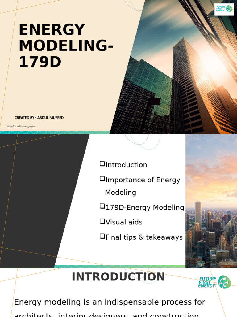 Energy Modeling 179d Presentation | PDF | Efficient Energy Use | Tax ...