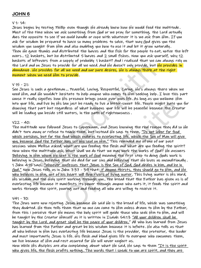 24 October Bible Study Session | PDF | Eternal Life (Christianity) | Jesus