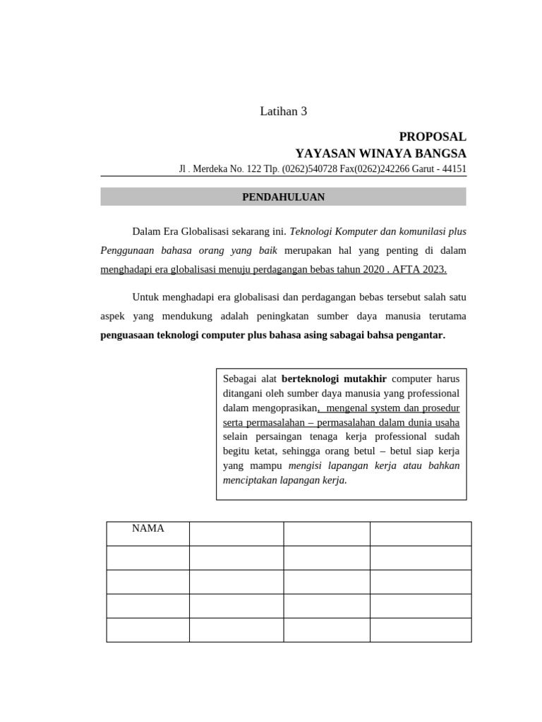 Latihan 3 | PDF