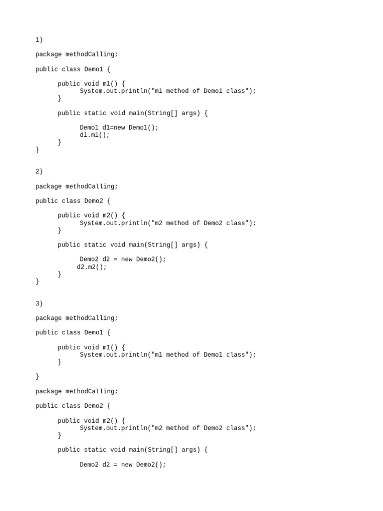 Method Calling in Same PC KG | PDF