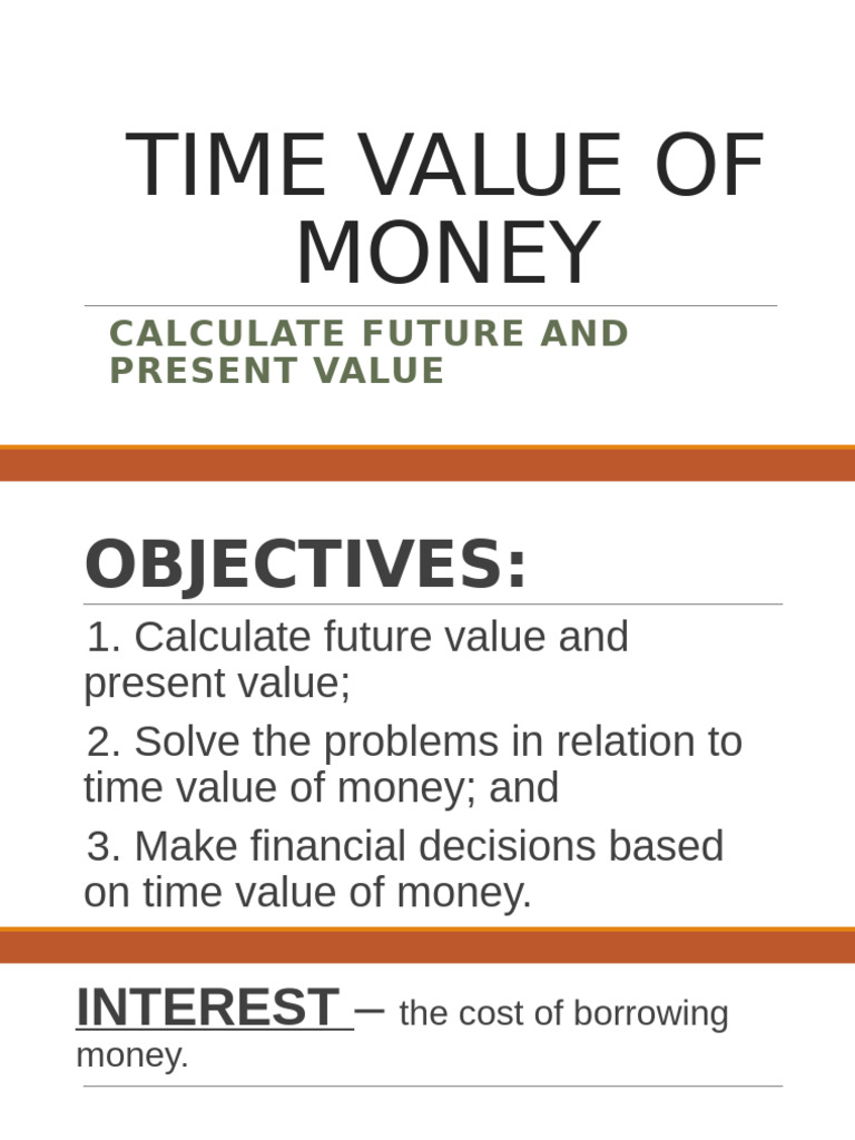 Time Value of Money Final | PDF | Interest | Time Value Of Money