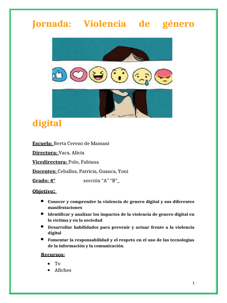Violencia de Género Digital en Educación | PDF | Privacidad | Violencia
