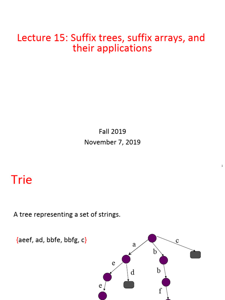 Suffix Arrays: Construction and Use | PDF | String (Computer Science ...