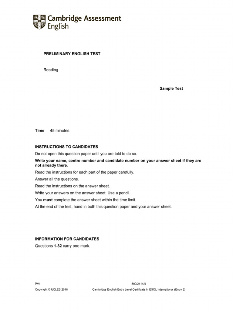 PET Test Sample | PDF