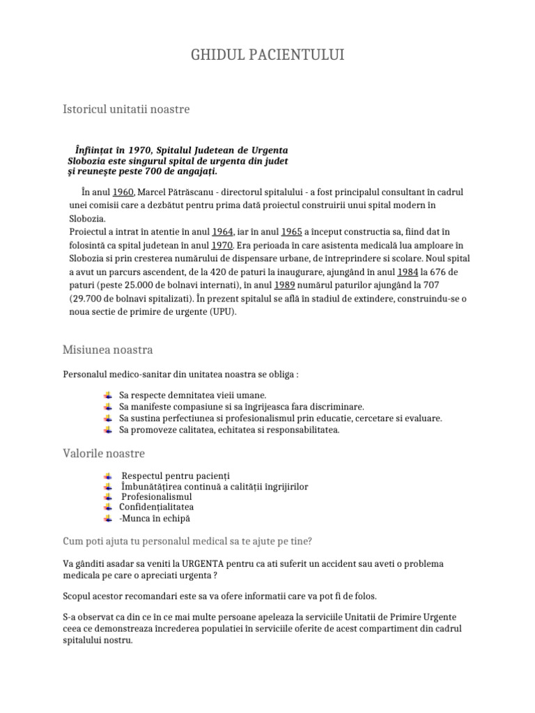 Ghidul Pacientului | PDF