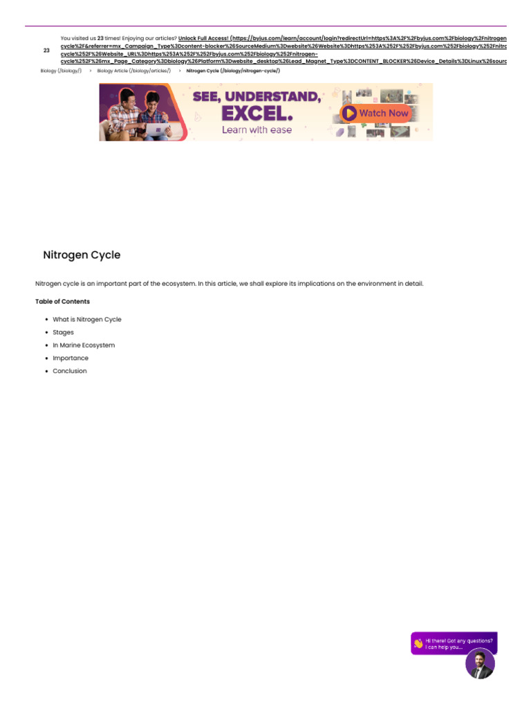 04 Nitrogen Cycle Explained - Definition, Stages and Importance | PDF ...