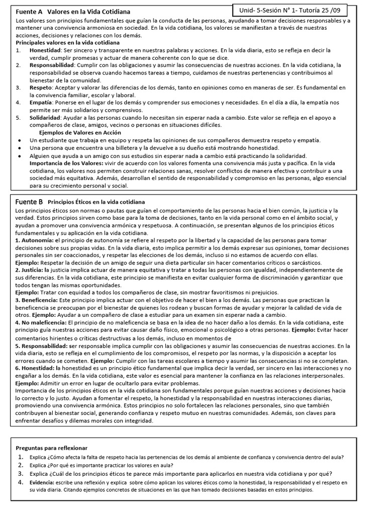 Valores Éticos en la Vida Diaria | PDF | Justicia | Crimen y violencia